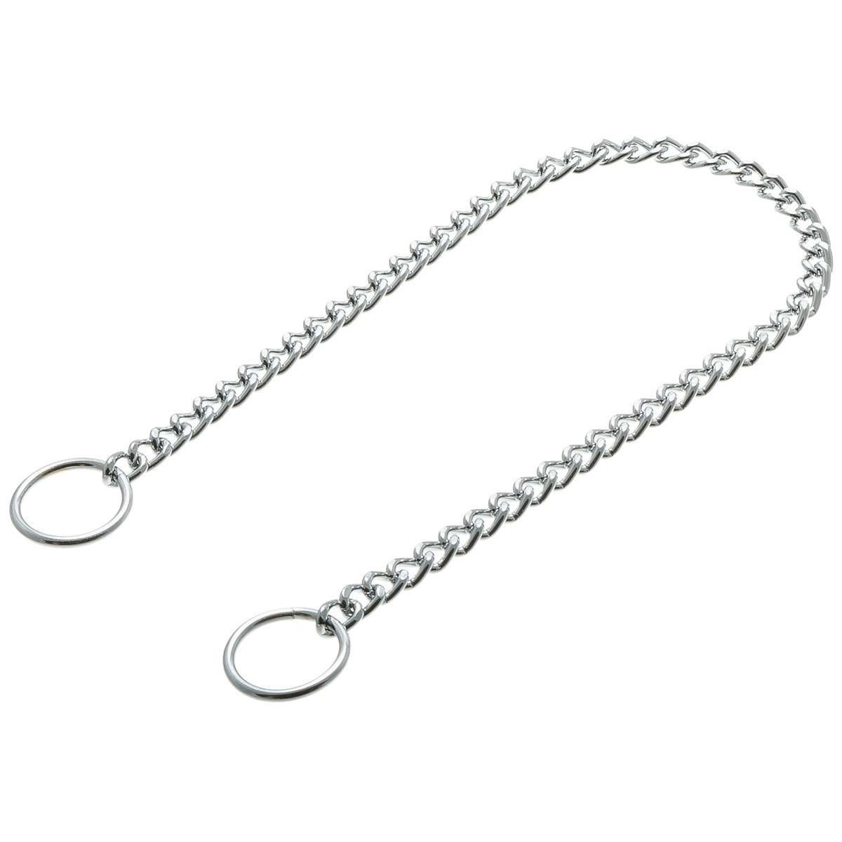 

Ошейник-удавка для собак Zoo One цепь рывковая, серебристый, сталь, 2,0 мм, 40 см