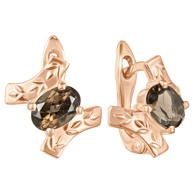 

Серьги из серебра с раухтопазом LAZURIT-ONLINE 8125RG, 8125RG