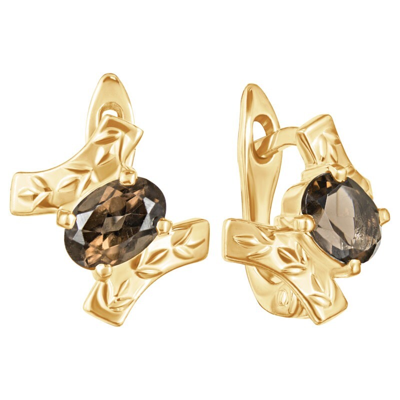 

Серьги из серебра с раухтопазом LAZURIT-ONLINE 8125YG, 8125YG