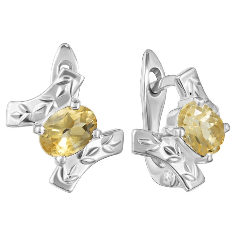 

Серьги из серебра с цитрином LAZURIT-ONLINE 8126PD, 8126PD