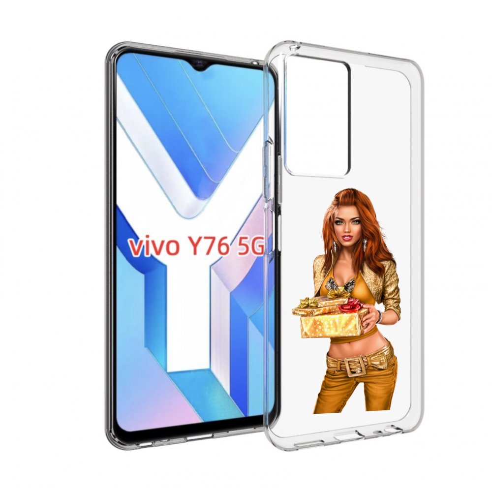 

Чехол MyPads золотая-девочка-с-подарком женский для Vivo Y76 5G, Прозрачный, Tocco