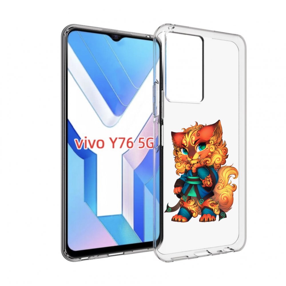 

Чехол MyPads золотой-кот для Vivo Y76 5G, Прозрачный, Tocco