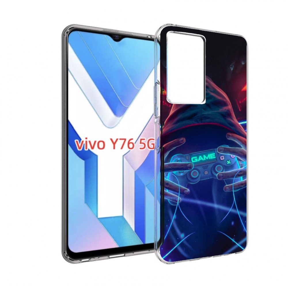 фото Чехол mypads игра джойстик неоновый фон для vivo y76 5g