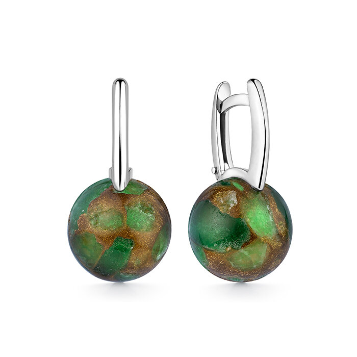 

Серьги из серебра Argentum Z2-11025, варисцит, Z2-11025