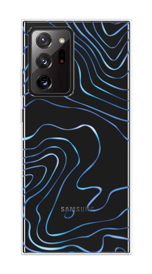 

Чехол на Samsung Galaxy Note 20 Ultra "Blue lines", Прозрачный;синий, 2101050-1