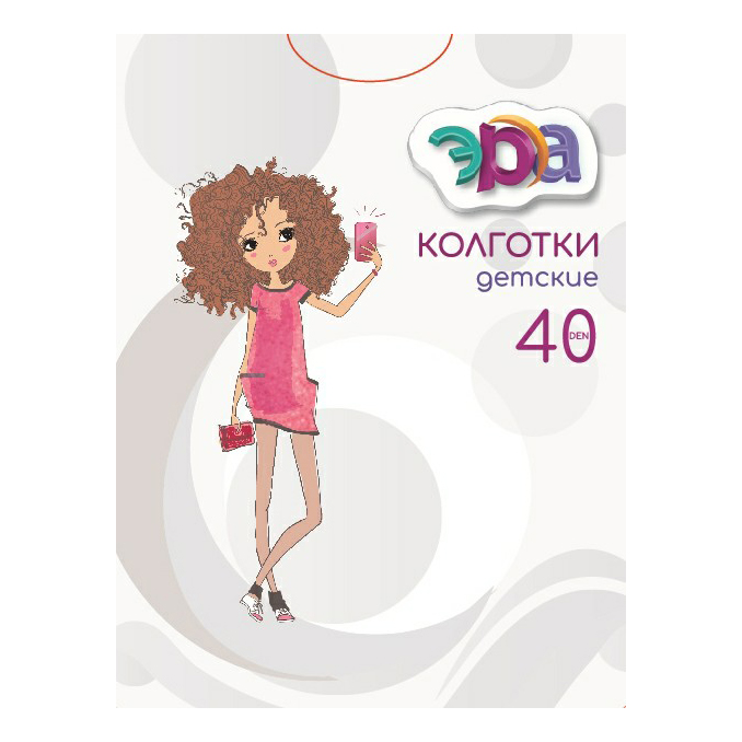 

Колготки для девочек Эра 40 den полиамид бежевые р 12-13