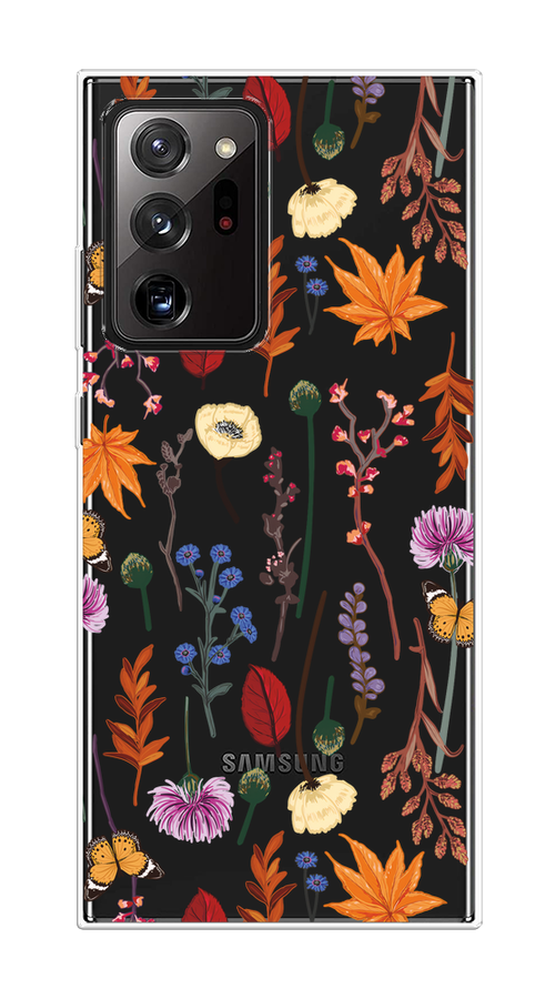 

Чехол на Samsung Galaxy Note 20 Ultra "Orange Purple flowers", Оранжевый;красный;розовый;желтый;прозрачный, 2101050-1