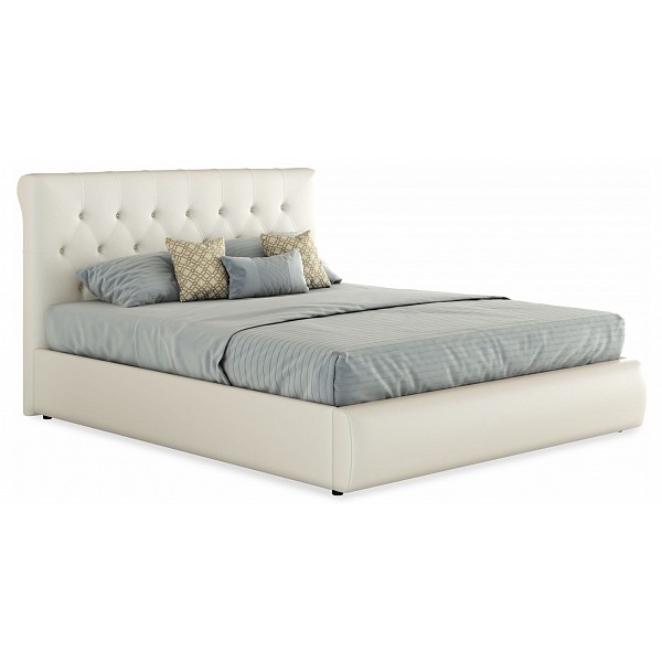 Кровать двуспальная Наша мебель Амели 2000x1800 с подъемным механизмом, белый