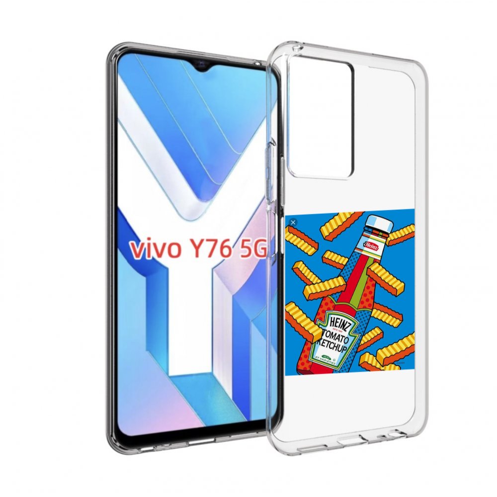 

Чехол MyPads картошка с соусом для Vivo Y76 5G, Прозрачный, Tocco
