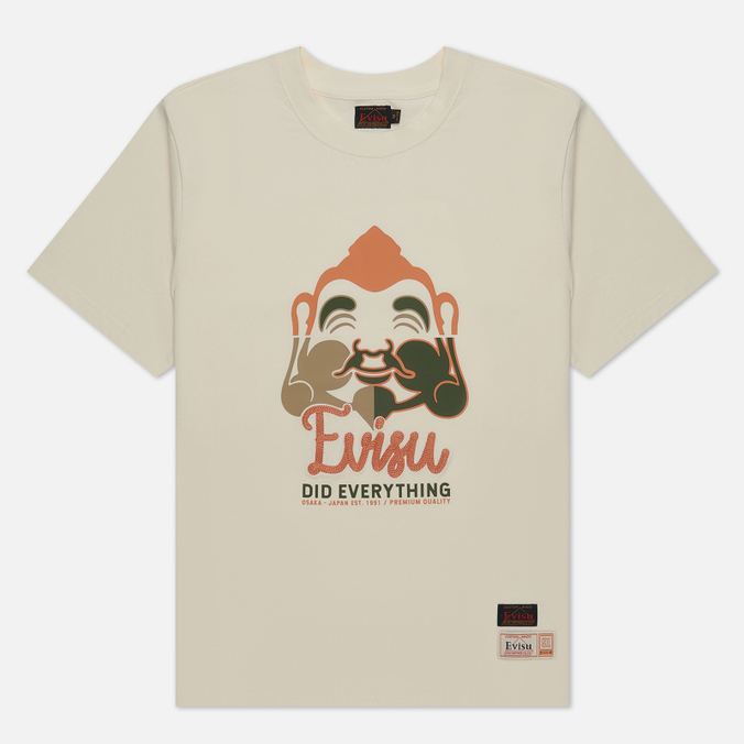 

Футболка мужская Evisu 2ESHTM2TS540XXCT-ECRU бежевая S, 2ESHTM2TS540XXCT-ECRU