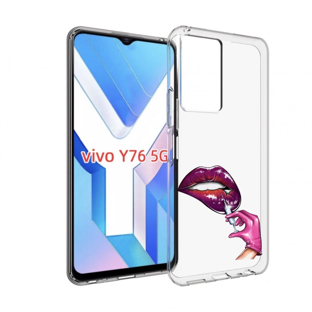 

Чехол MyPads качаем-губы для Vivo Y76 5G, Прозрачный, Tocco