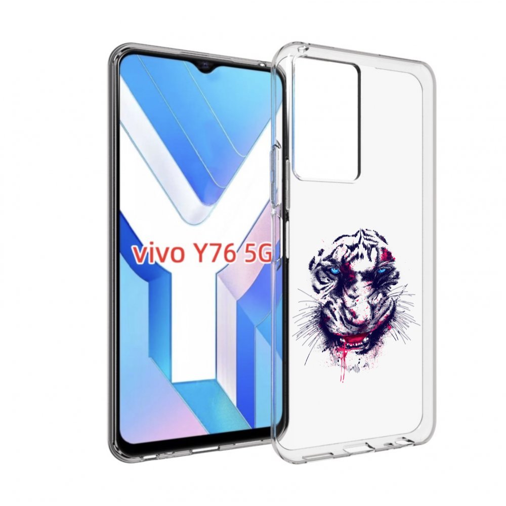 

Чехол MyPads безумный тигр для Vivo Y76 5G, Прозрачный, Tocco