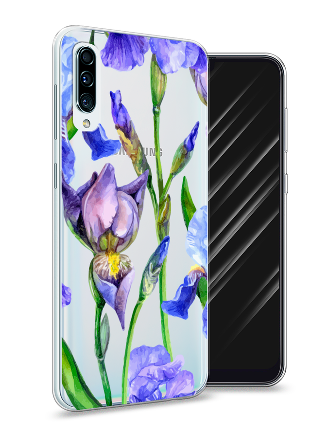 

Чехол Awog на Samsung Galaxy A50/A30S "Синие ирисы", Разноцветный, 27750-8