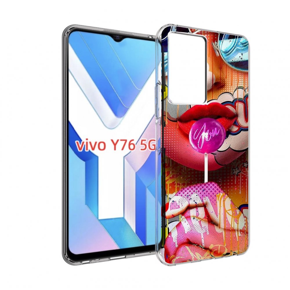 

Чехол MyPads комикс-девушка женский для Vivo Y76 5G, Прозрачный, Tocco