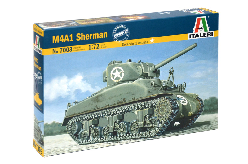 фото Сборная модель italeri 1/72 танк m4a1 sherman 7003