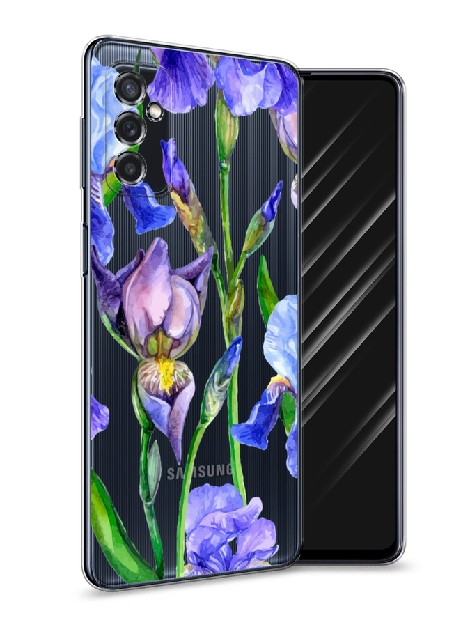 

Чехол Awog на Samsung Galaxy M52 / Самсунг M52 "Синие ирисы", Разноцветный, 2104350-8