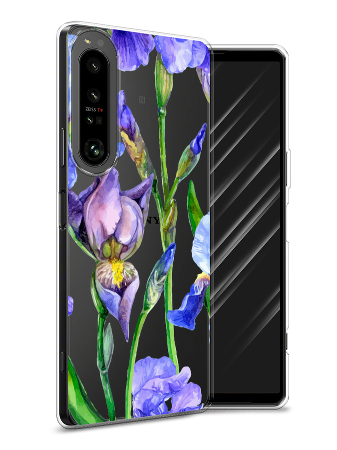 

Чехол Awog на Sony Xperia 1 IV "Синие ирисы", Разноцветный, 55150-8