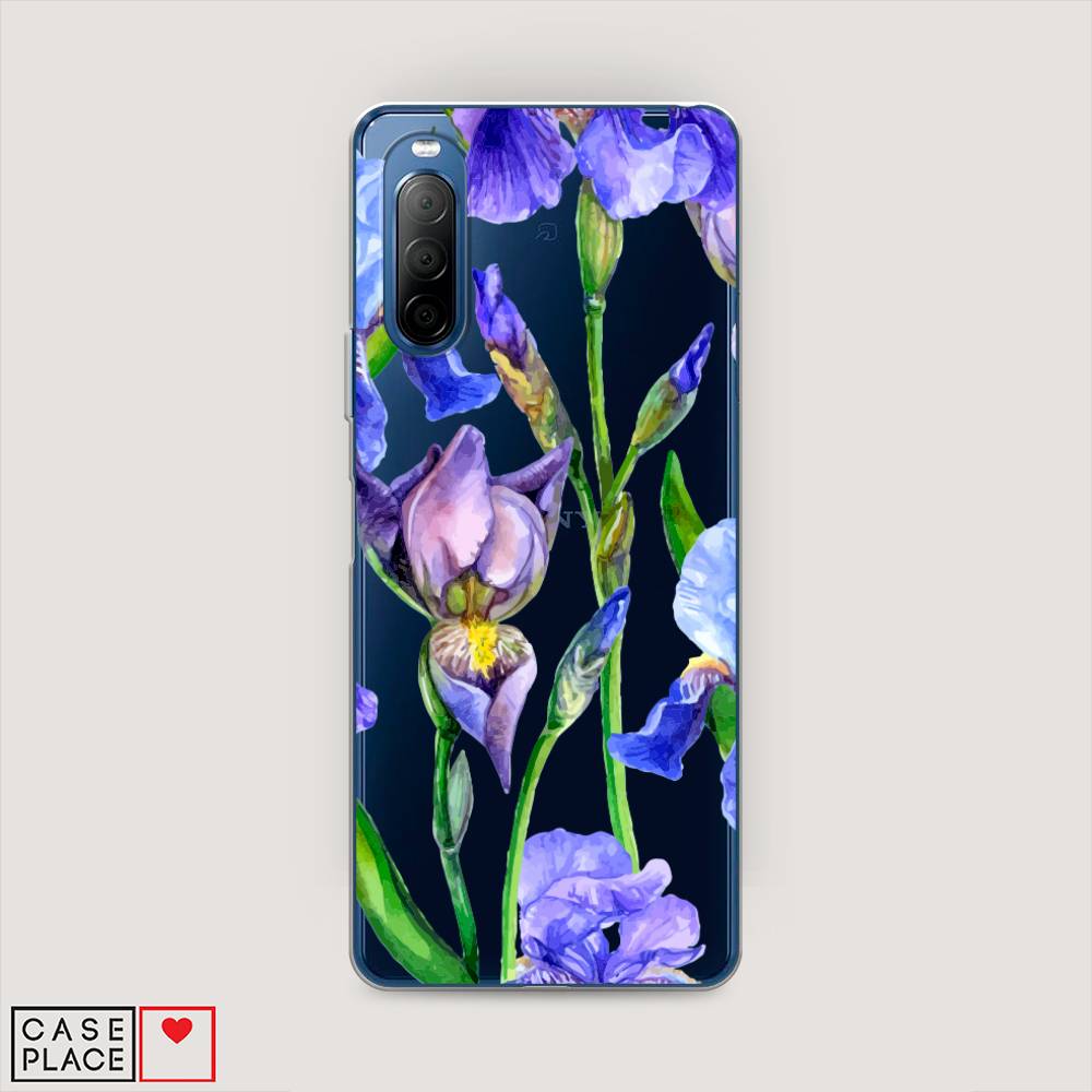 

Чехол Awog на Sony Xperia 10 II "Синие ирисы", Разноцветный, 54650-8