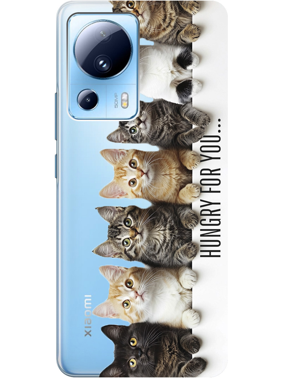 

Силиконовый чехол на Xiaomi 13 Lite с принтом "Изголодались по тебе" прозрачный, Прозрачный;желтый;черный;белый, 768741211