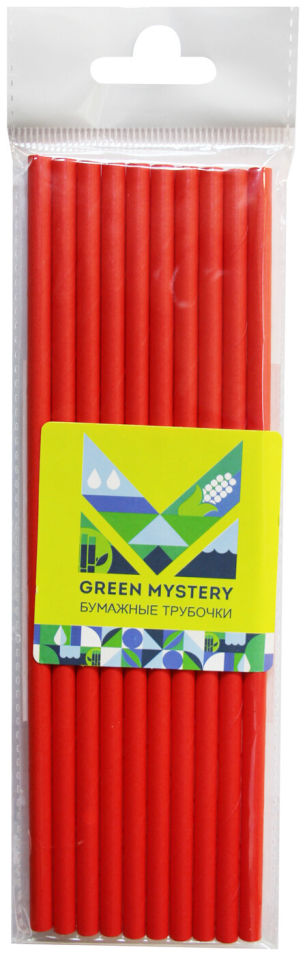 

Трубочки бумажные Green Mystery Red 10шт 19.5см