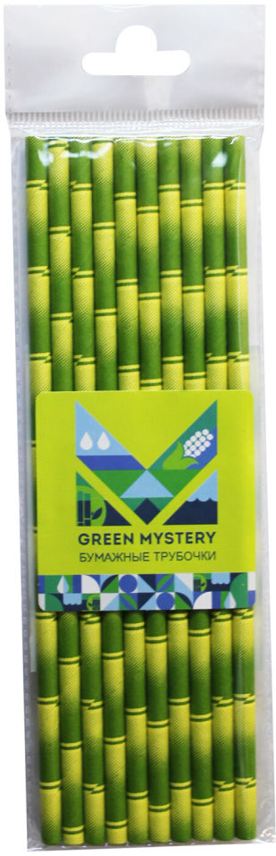 

Трубочки бумажные Green Mystery Бамбук 10шт 19.5см