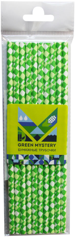 

Трубочки бумажные Green Mystery Квадрат 10шт 19.5см