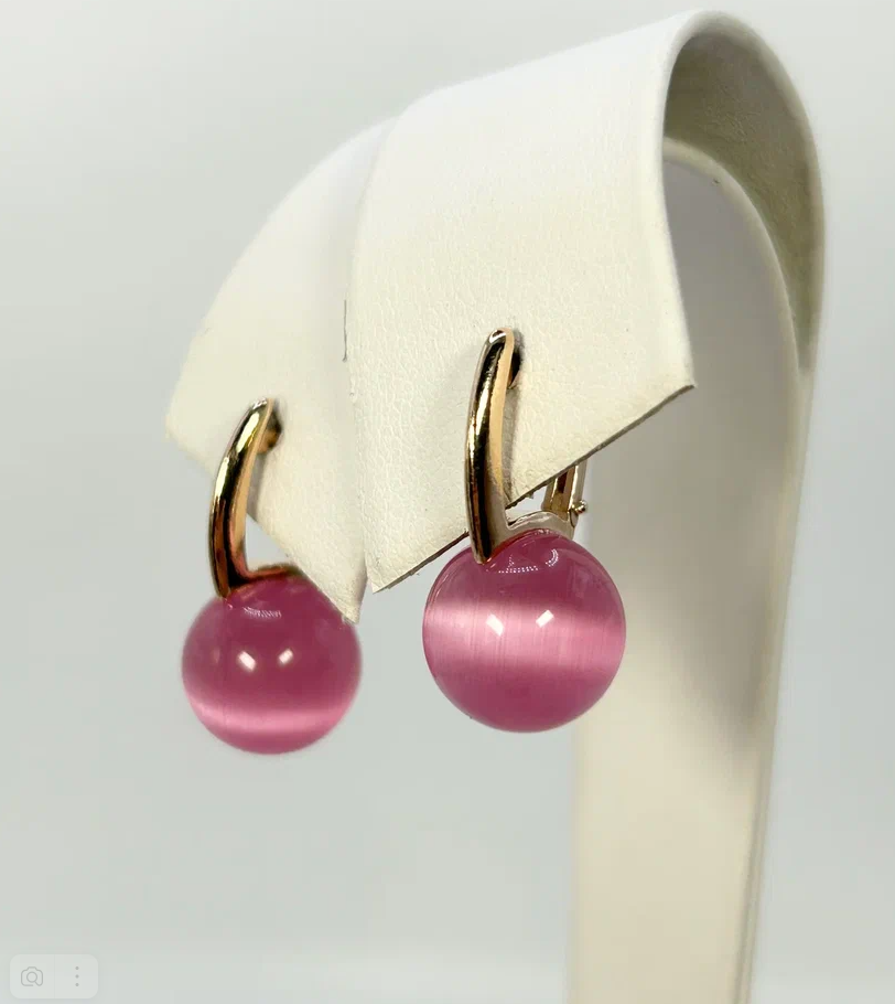 

Серьги из серебра Argentum Z2-11025, кошачий глаз, Z2-11025