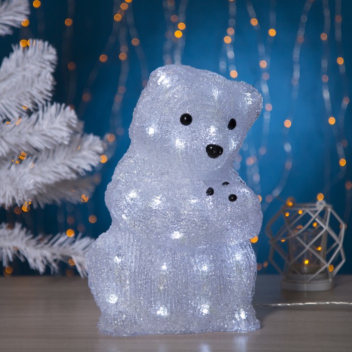 

Светодиодная фигура Медведица 22 × 30 × 22 см, акрил, 40 LED, 220 В, свечение белое