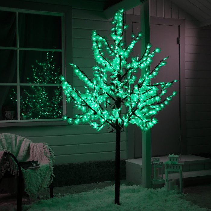 Светодиодное дерево Клен 2 м, 900 LED, постоянное свечение, 220 В, свечение зеленое
