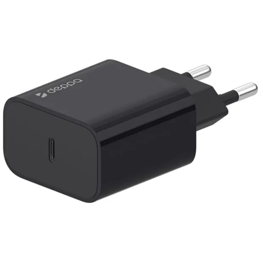 фото Сетевое зарядное устройство deppa power delivery 25вт usb type-c черный (11427)