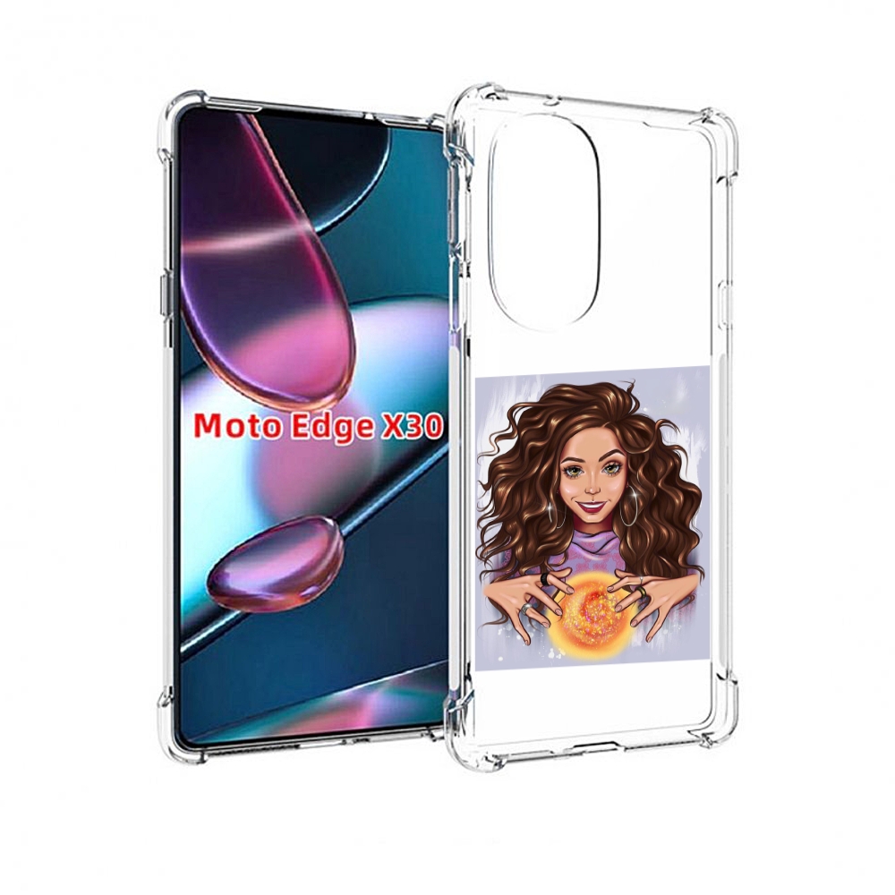 

Чехол MyPads девушка-волшебница для Motorola Moto Edge X30, Прозрачный, Tocco
