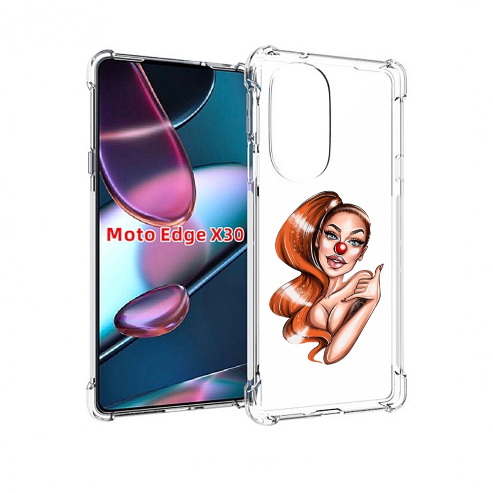 

Чехол MyPads девушка-клоун для Motorola Moto Edge X30, Прозрачный, Tocco