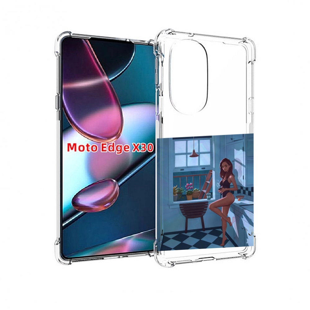 

Чехол MyPads девушка-на-кухне для Motorola Moto Edge X30, Прозрачный, Tocco