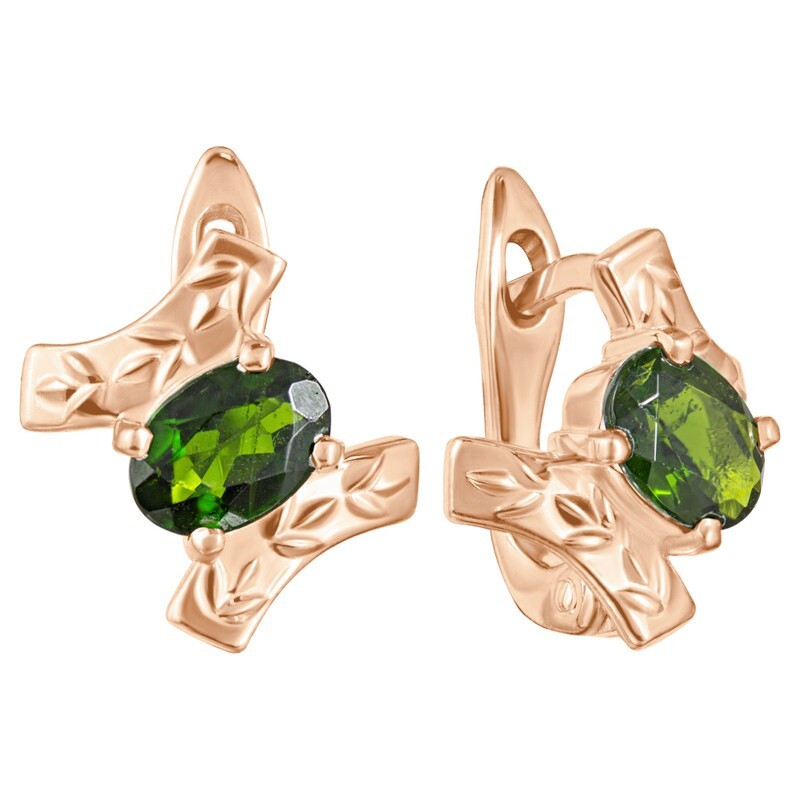 

Серьги из серебра с допсидом LAZURIT-ONLINE 8128RG, 8128RG