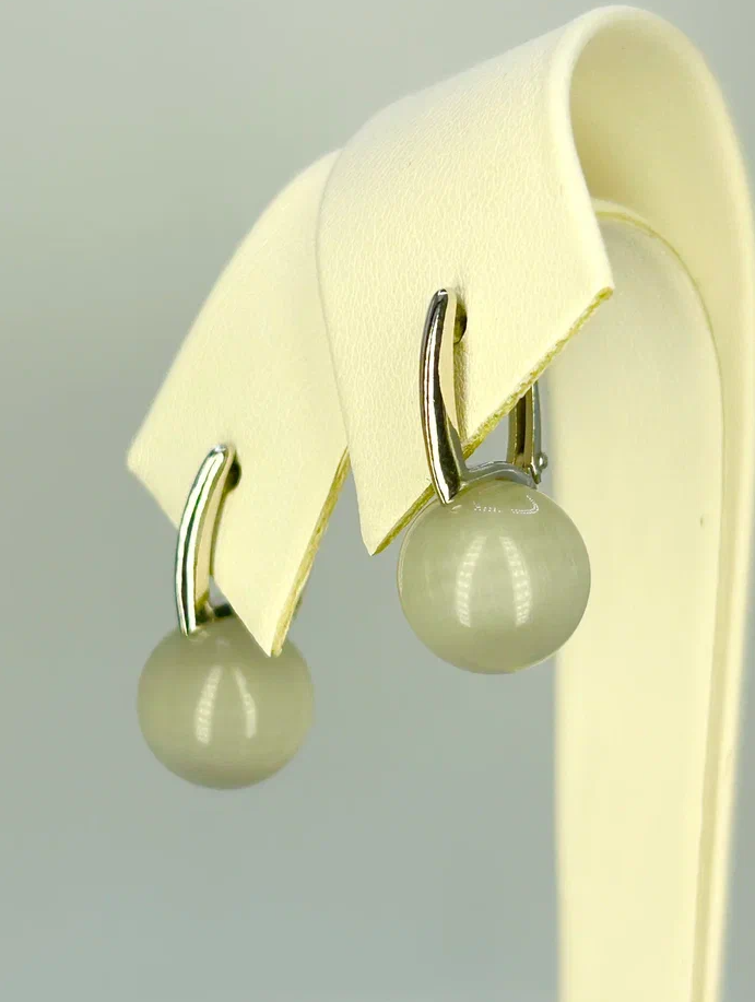 

Серьги из серебра Argentum Z2-11025, кошачий глаз, Z2-11025