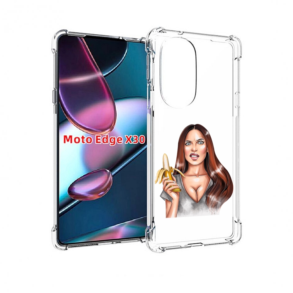 

Чехол MyPads девушка-с-бананом для Motorola Moto Edge X30, Прозрачный, Tocco