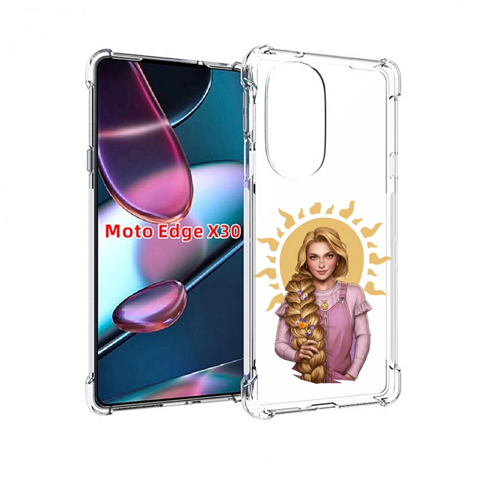 

Чехол MyPads девушка-с-большой-косой для Motorola Moto Edge X30, Прозрачный, Tocco