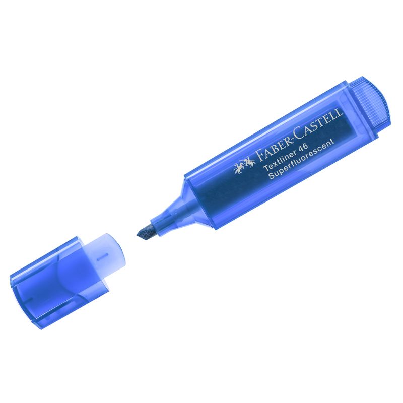 

Текстовыделитель Faber-Castell 46 Superfluorescent флуоресцентный синий, 1-5мм, 154652