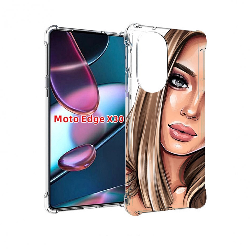 

Чехол MyPads девушка-с-каре женский для Motorola Moto Edge X30, Прозрачный, Tocco