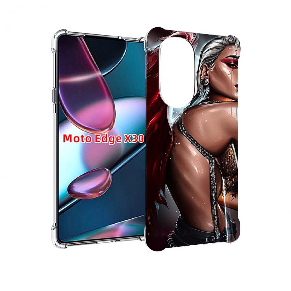 

Чехол MyPads девушка-с-крыльями женский для Motorola Moto Edge X30, Прозрачный, Tocco