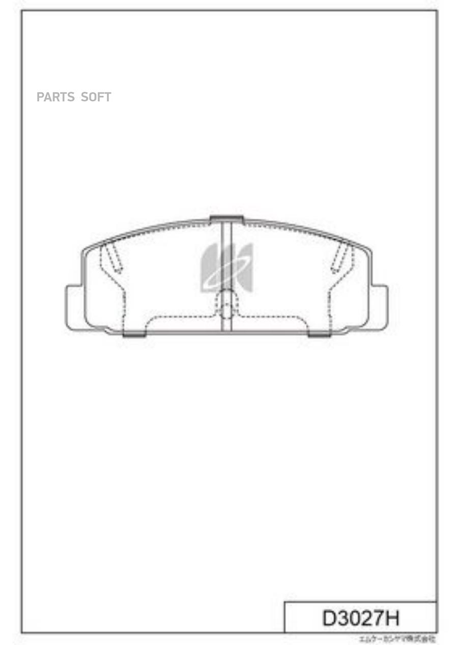 

Колодки Тормозные Mazda Premacy Gp# 99-, Familia Bj# 2/4wd 98-, Capella Gd# 87- Gg#/Gf Kas