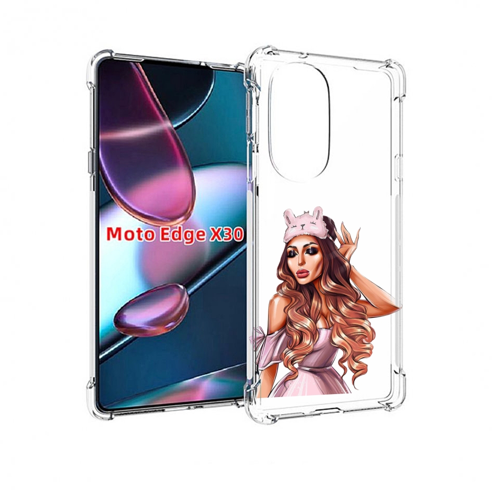 

Чехол MyPads девушка-с-маской-для-сна женский для Motorola Moto Edge X30, Прозрачный, Tocco