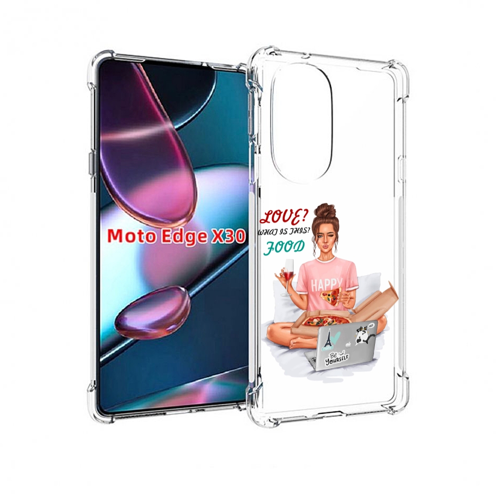 

Чехол MyPads девушка-с-ноутбуком женский для Motorola Moto Edge X30, Прозрачный, Tocco
