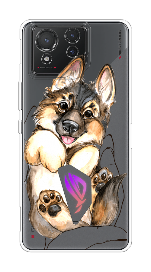 

Чехол на Asus ROG Phone 8 "Овчарка в ладошках", Серый;бежевый;белый, 45150-1