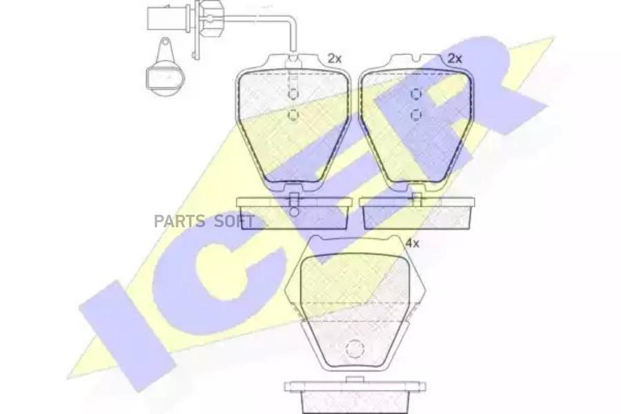 

Колодки Передние Ad A6 99->00 Двухпоршневые Без Грузиков Icer 181571 Icer арт. 181571