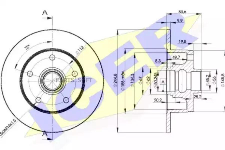 

Диск Тормозной Задний Audi A4(B5) 95-01 /D=245mm Icer 78bd5606-1 Icer арт. 78BD5606-1