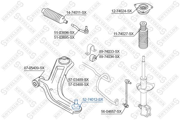 

Шаровая опора Stellox 5274012SX