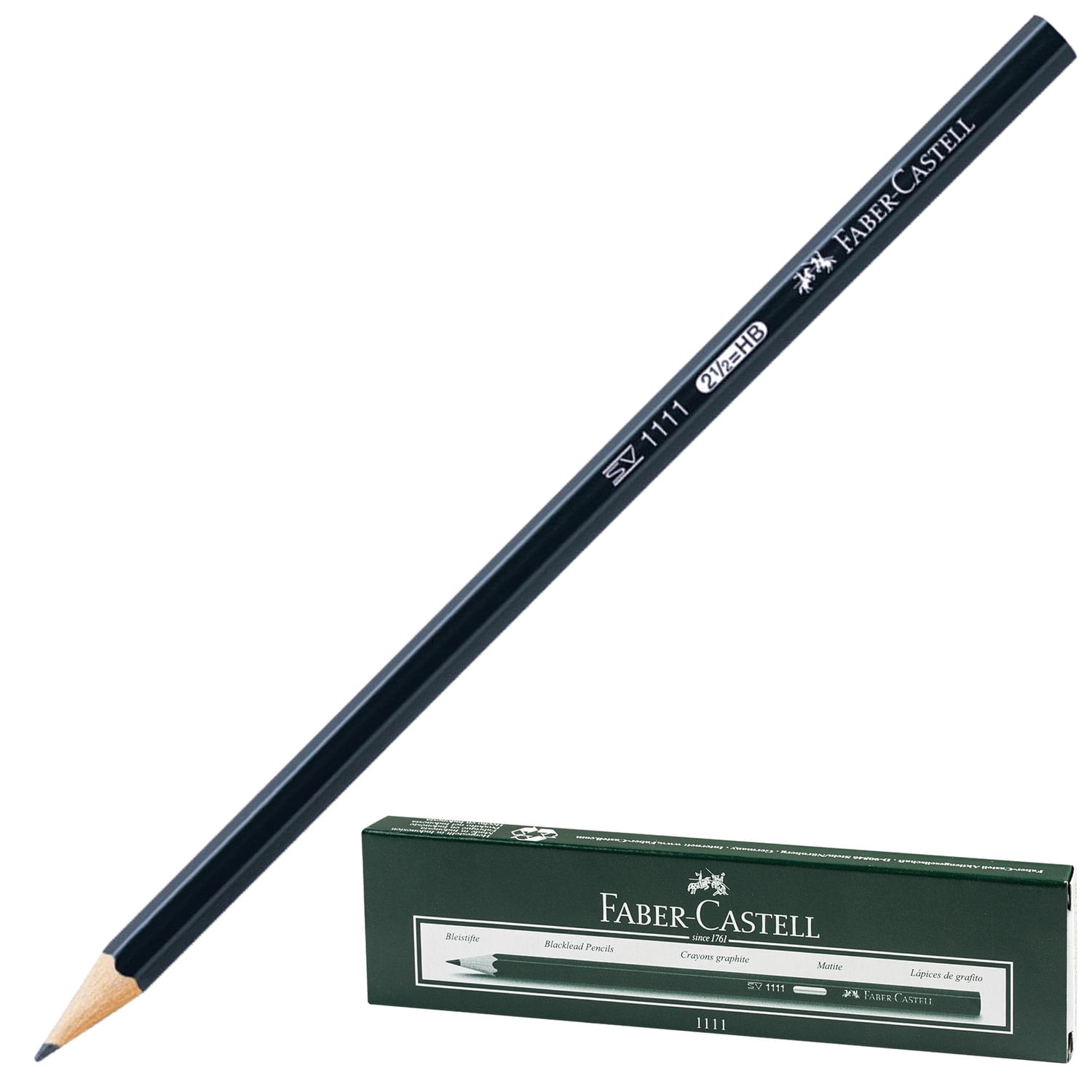 

Карандаш ч/г Faber-Castell "1111" HB, заточен., 111100