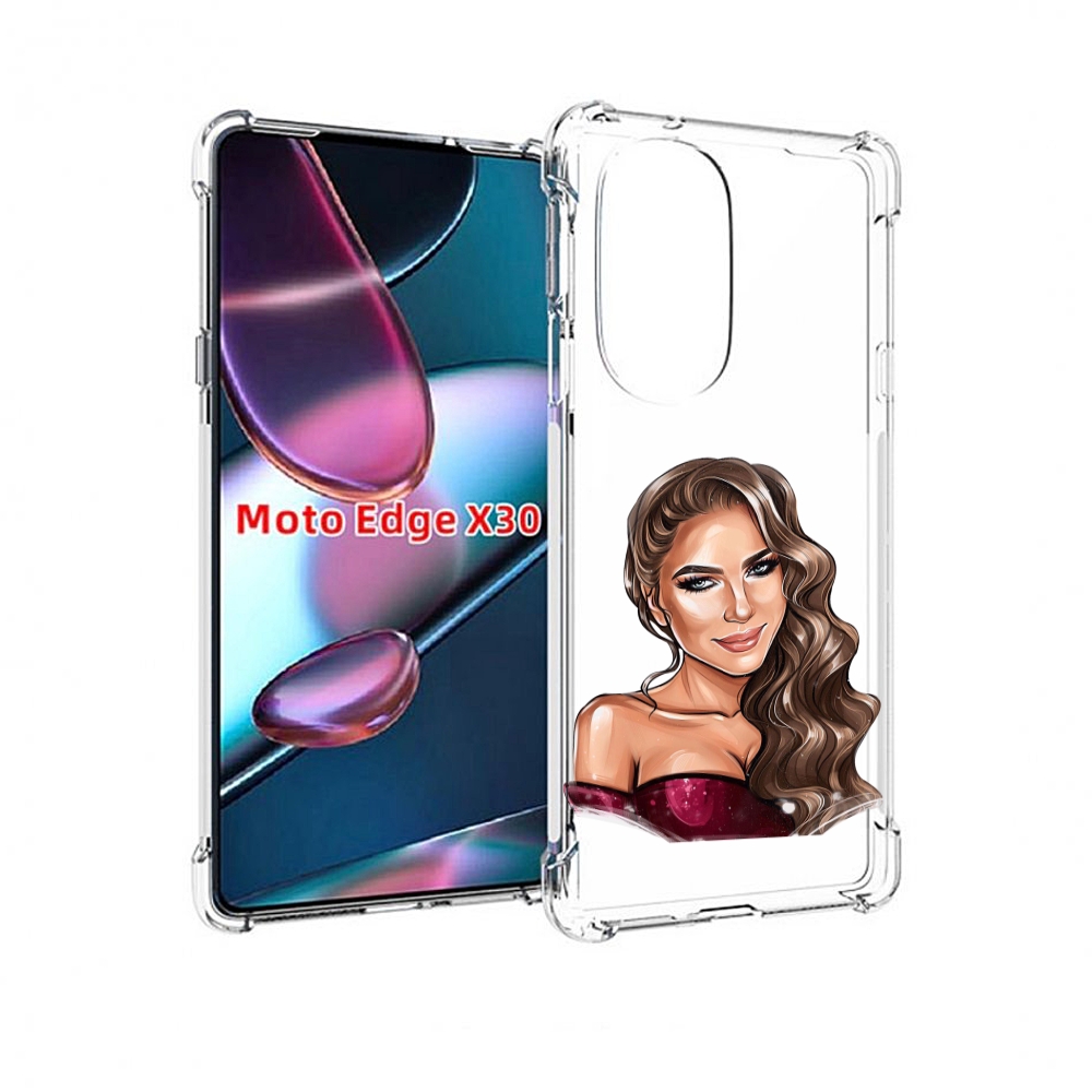 

Чехол MyPads девушка-с-улыбкой женский для Motorola Moto Edge X30, Прозрачный, Tocco