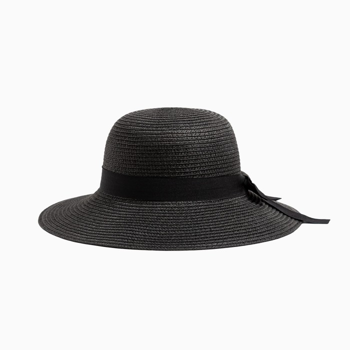 Шляпа женская MINAKU Beachwear LADY чёрная, р. 56-58